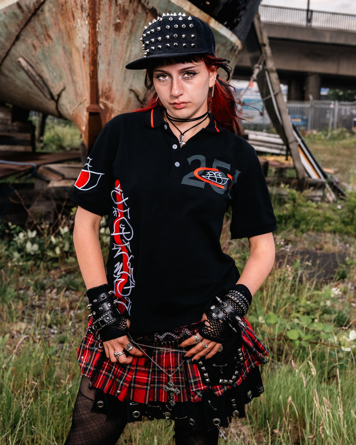 Red energy polo